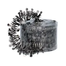 Мішура декоративна із зірками Chomik 7 м, графітова