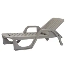 Шезлонг пластиковий BICA Zanzibar, бежево-сірий