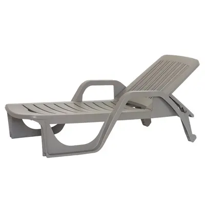 Шезлонг пластиковий BICA Zanzibar, бежево-сірий