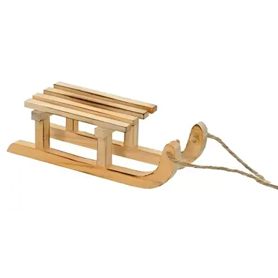 Дерев'яна декорація Jumi "Новорічні санчата", 15 см