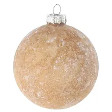 Ялинкова скляна кулька Chomik 8 см, пастельні кольори жовта