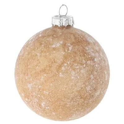 Ялинкова скляна кулька Chomik 8 см, пастельні кольори жовта