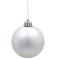 Ялинкові пластикові кульки Chomik комплект 6шт, Ø6 см, сріблясті