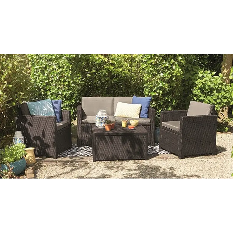 Комплект садових меблів Keter Monaco set, коричневий Комплект садових меблів Keter Monaco set, коричневий