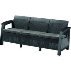 Софа садова пластикова Keter Bahamas love seat max, графіт - прохолодний сірий