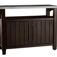 Стіл-буфет садовий для барбекю Keter UNITY XL, коричневий, 207 л