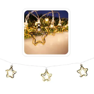 Гірлянда-струна "Зірки 3D" Chomik, 1,65 м, 10 LED теплий білий