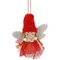 Прикраса-підвіска Chomik Фея 6 см, комплект 4шт, червоно-бежеві