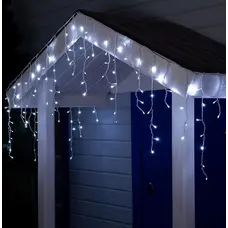 Гірлянда електрична Chomik "Бахрома", 300 LED, 12м, холодний білий, від мережі