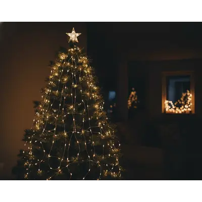 Гірлянда електрична Chomik "Оберемок струн", 200 LED, 10х2м, теплий білий, від мережі