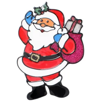 Наклейка новорічна Chomik 18x25см, Санта з мішком