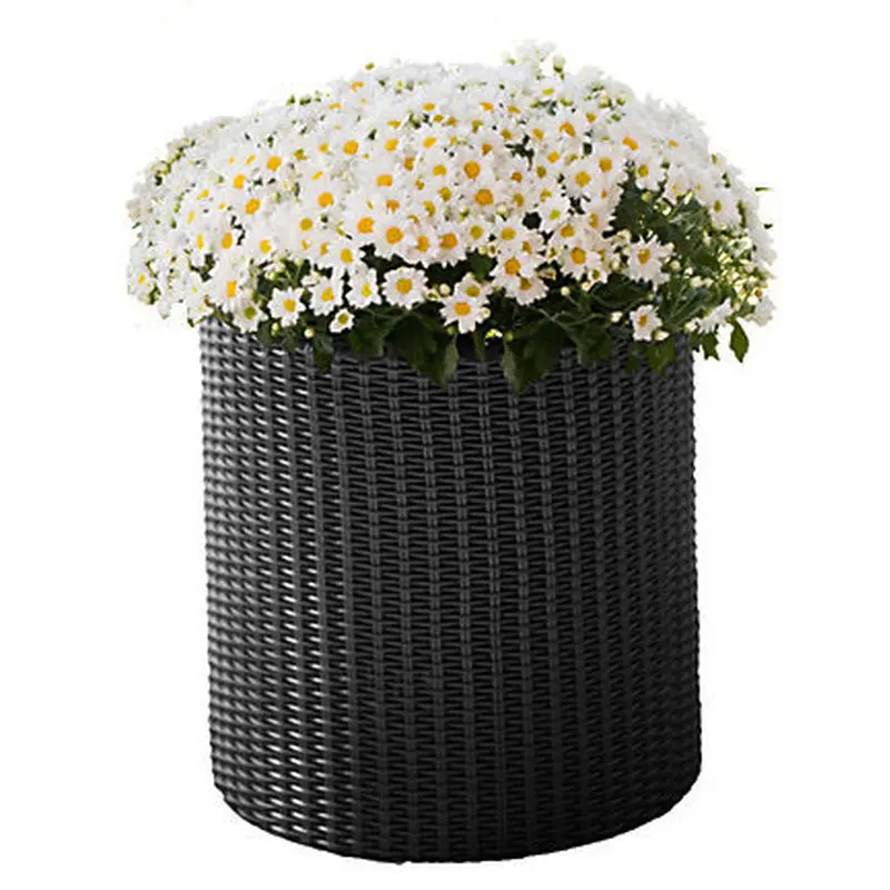 Горщик для квітів Keter Cylinder Planter Small, 7 л, сірий