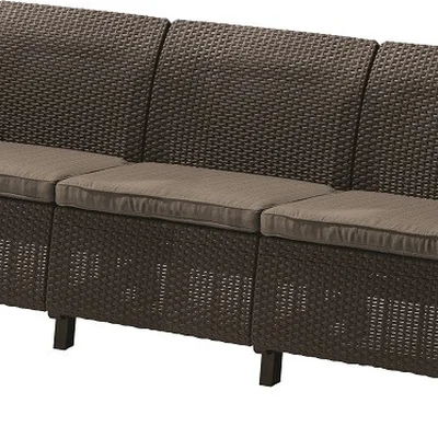 Софа садова пластикова Keter Bahamas love seat max, коричнева