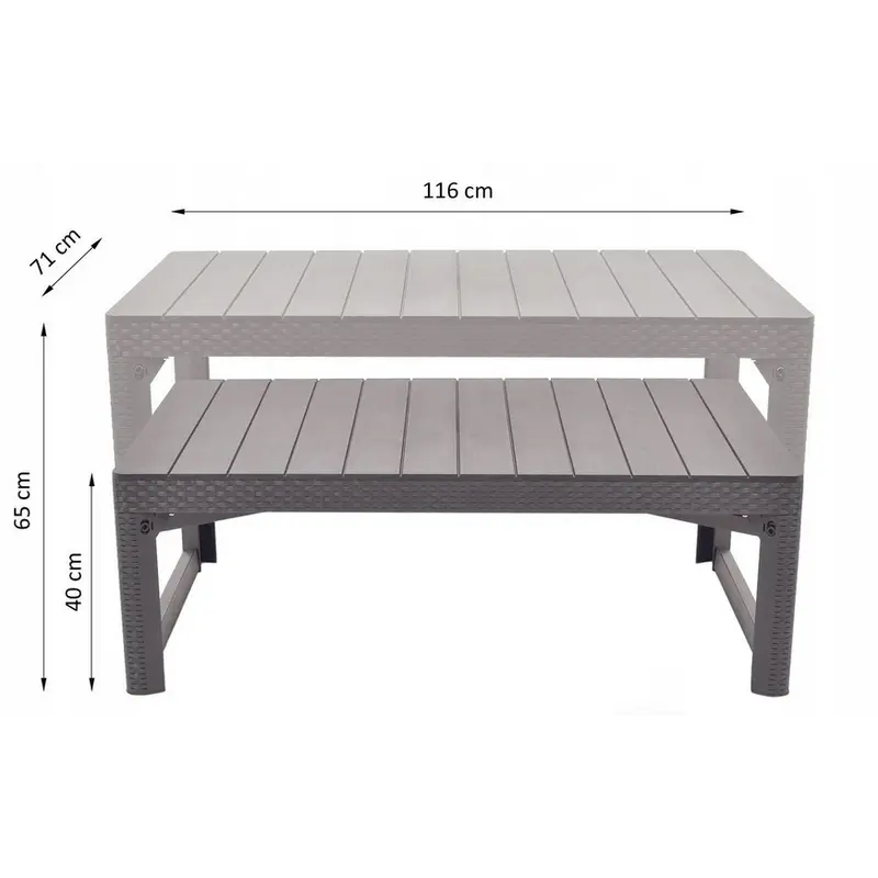 Стіл для саду пластиковий Keter Lyon rattan table Стіл для саду пластиковий Keter Lyon rattan table