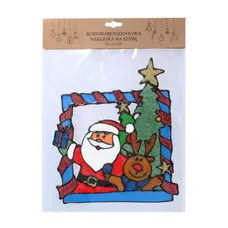 Наклейка новорічна "Санта з оленем" Chomik, 23х31 см