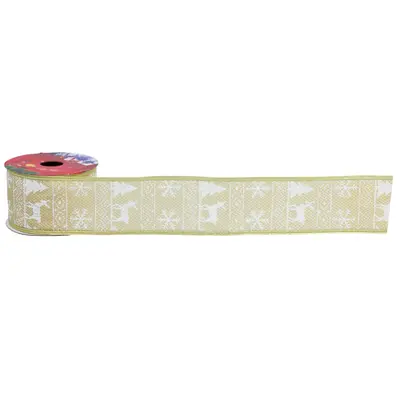 Стрічка декоративна Chomik текстиль, 5 см х 2.7 м, Олень