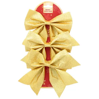 Банти декоративні Chomik текстиль, 3 шт, золоті