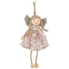 Прикраса-підвіска Chomik "Фея" блискітки 7.5 х 16 см, рожева