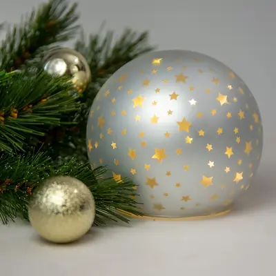 Світильник декоративний Chomik Куля, скляний, LED 12x11см, білий