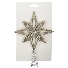 Ялинкова пластик верхівка Mica Decorations Зірка 20 см, пастель, шампань