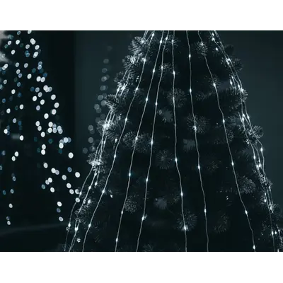 Гірлянда електрична Chomik "Оберемок струн", 200 LED, 10х2м, холодний білий, від мережі