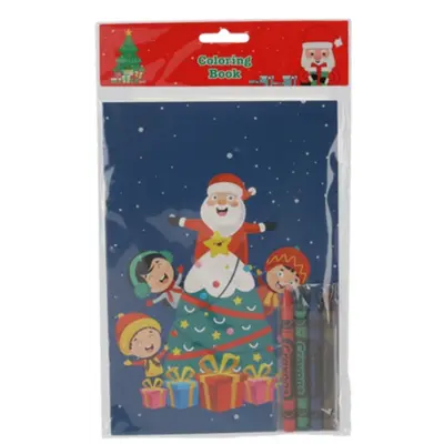 Розфарбовка різдвяна Chomik, фломастери 4шт, Санта з дітьми