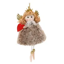 Прикраса-підвіска Chomik "Фея" хутро 8х16 см, коричнева