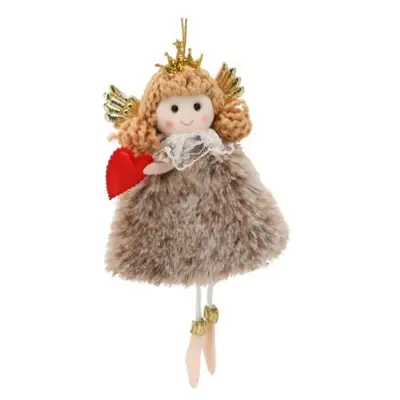 Прикраса-підвіска Chomik "Фея" хутро 8х16 см, коричнева
