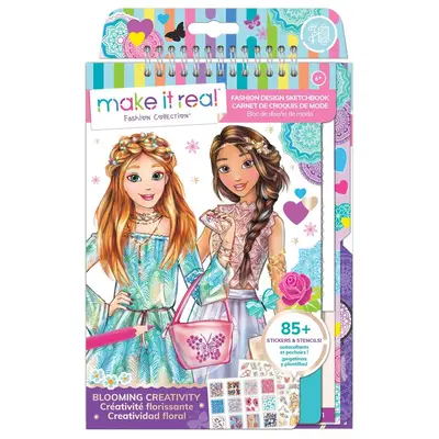 Make it Real: Блокнот з трафаретами для створення модних колекцій “Квіткова фантазія”