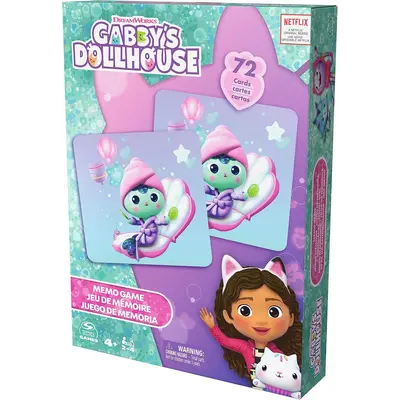 Настільна гра: меморі «Ляльковий будиночок Габбі» (72 карти)