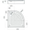 Піддон для душової кабіни Invena AK-80-093 півкруглий 90х90
