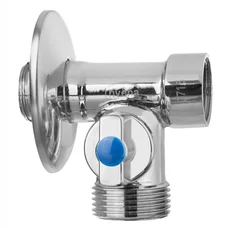 Кран кульовий триходовий Invena ZW-16-020 1/2"Зх1/2"Вх3/4"З