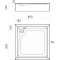 Піддон для душової кабіни Invena AK-80-K83 квадратний 80х80