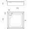 Піддон для душової кабіни Invena AK-80-K93 квадратний 90x90