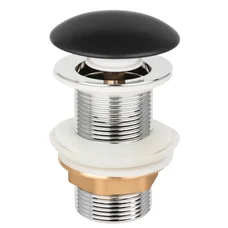 Донний клапан Invena, click-clack, чорний, матовий, керамічний грибок SC-B1-CBP