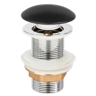 Донний клапан Invena, click-clack, чорний, матовий, керамічний грибок SC-B1-CBP