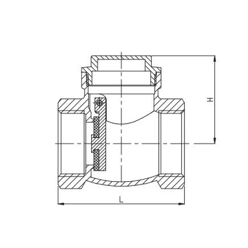 Клапан зворотний, типу захлопка, 1 1/2", INVENA, ZZ-15-040 Клапан зворотний, типу захлопка, 1 1/2", INVENA, ZZ-15-040