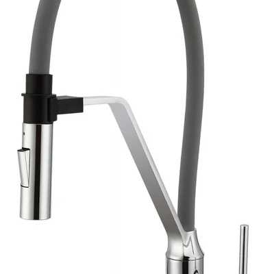 Змішувач для кухні Invena Magnetic BZ-30-L05 сірий