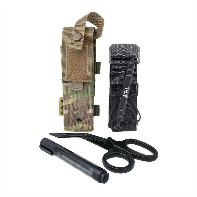 Турнікет SICH з підсумком (Тип-5), ножицями і маркером, Мультикам (Cordura)