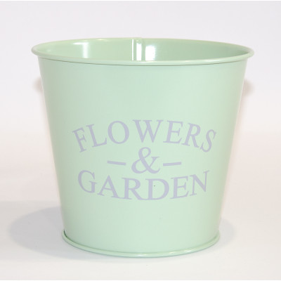 Кашпо декоративне 1л "FLOWERS & GARDEN" Vitan, колір Мятний, 130*98*140, метал