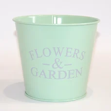 Кашпо декоративне 2л "FLOWERS & GARDEN" Vitan, колір Мятний, 140*110*157, метал
