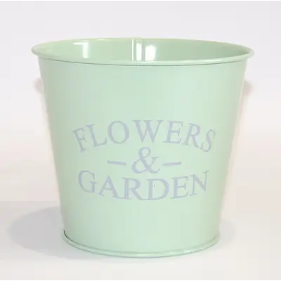 Кашпо декоративне 2л "FLOWERS & GARDEN" Vitan, колір Мятний, 140*110*157, метал