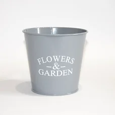 Кашпо декоративне 1л "FLOWERS & GARDEN" Vitan, колір Сірий, 130*98*140, метал