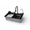 Мийка кухонна TWITER-2 7546 чорна з нержавіючої сталі 75*46*22 BLACK ( А0059849 )