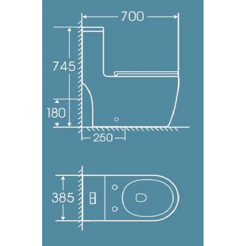 Унітаз-моноблок Typhoon Typhoon TRN-JL 70*38.5*74.5 білий ( А0059567 )