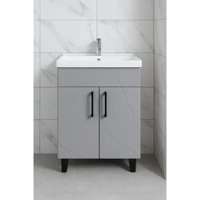 Тумба Велла під умивальник Idea 60 Д2 (Сірий попіл) ( А0053749 )