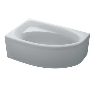 Ванна акрилова асиметрична ELLA 160x100 L + ноги + екран під ванну ( А0045127 )
