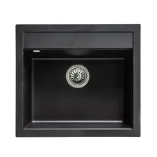 Мийка гранітна Gefest 56,5х49,5 чорна з білим ( А0050348 )