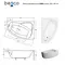 Ванна акрилова асиметрична Rima 130x85 R ( А0050998 )