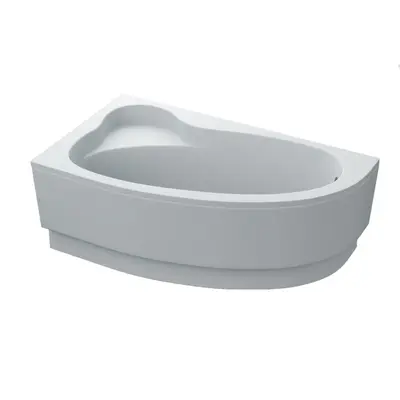 Ванна акрилова асиметрична GLORIA 160x90 L + ноги + екран під ванну ( А0045130 )
